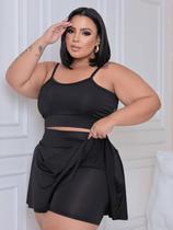Conjunto short saia e top zumba do slim ao plus size M ao G3 dança academia treino
