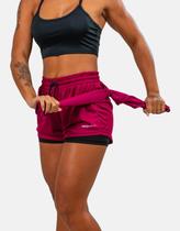 Conjunto Shorts 2 Em 1 + Top Preto Academia Cross Esportes