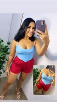 Conjunto Shorts alfaiataria, cropped