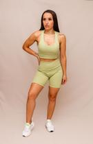 Conjunto Shorts Bolso + Top Decote U Confort - Alga