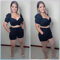conjunto shorts e croped conjunto shorts e croped