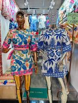Conjunto shorts e saia colorido
