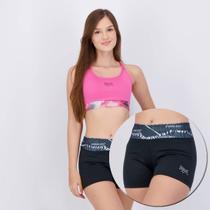 Conjunto Shorts e Top Everlast Basic IV Feminino Preto e Rosa