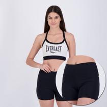 Conjunto Shorts e Top Everlast Feminino Preto e Branco