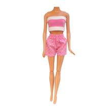 Conjunto Shorts e Top Rosa Poá para Bonecas BTYNA Conjunto Shorts e Top Rosa Poá para Bonecas BTYNA