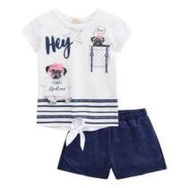 Conjunto Shorts em Jacquard Azul Marinho Conjunto Shorts em Jacquard Azul Marinho