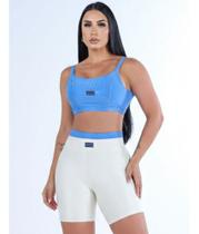 Conjunto Shorts Feminino Cintura Alta Duo