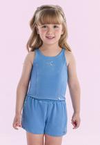 Conjunto Shorts Festa Menina Azul Petit Cherie Conjunto Shorts Festa Menina Azul Petit Cherie