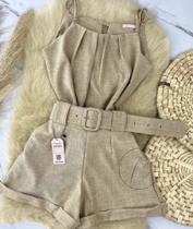 Conjunto Shorts Linho