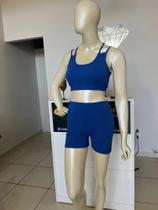 Conjunto Shorts Modela Bumbum Moda Fitness Veste 36/38