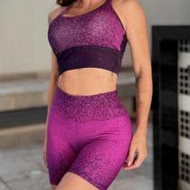 Conjunto Shorts Top Trançado Academia Degrade Suplex Conjunto Shorts Top Trançado Academia Degrade Suplex