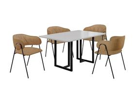 Conjunto Siena com 4 Cadeiras e Base Goiás BM Tubulares Conjunto Siena com 4 Cadeiras e Base Goiás BM Tubulares