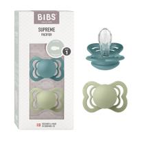 Conjunto simétrico de silicone Pacifier Bibs Supreme de 2 a 6 m Conjunto simétrico de silicone Pacifier Bibs Supreme de 2 a 6 m
