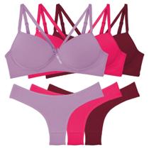 conjunto simples feminino calcinha e sutiã