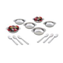 Conjunto Sobremesa 12 Peças Jogo Potes Colher Inox Cozinha - Cartola Mágica