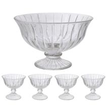 Conjunto sobremesa com pé 5 peças para mesa posta Conjunto sobremesa com pé 5 peças para mesa posta