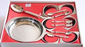 conjunto sobremesa inox dinamika 14 pçs