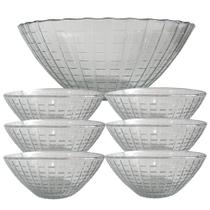 Conjunto Sobremesa Tigelas Bowl Vidro Firenze Servir 7pçs