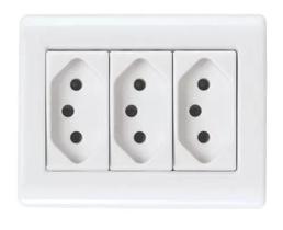 Conjunto Sobrepor 3 Tomada 10a Sistema X Lizflex 57304027