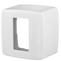Conjunto Sobrepor Ilumi Slim Box Base + Moldura 1 Módulo Branco - 8401IL