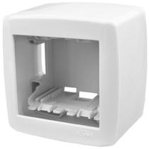 Conjunto Sobrepor Ilumi Slim Box: Base + Moldura para 2 Módulos Branco - 84011