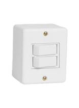 Conjunto Sobrepor Interruptor 2 Tecla Simples 6A 250V 6318