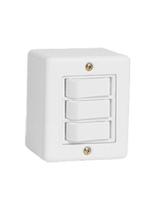 Conjunto Sobrepor Interruptor 3 Tecla Simples 6A 250V 6319 Conjunto Sobrepor Interruptor 3 Tecla Simples 6A 250V 6319