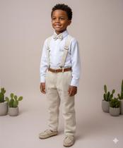 Conjunto Social Infantil Linho Vitor - Elegante e Confortável Conjunto Social Infantil Linho Vitor - Elegante e Confortável