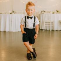 Conjunto Social Infantil Menino, Com Suspensório Festa Aniversario Casamento Bebe de 03 a 06 Anos