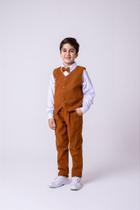 Conjunto Social Infantil Miss Cherry com Colete Caramelo e Acessórios