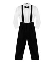 Conjunto Social Infantil Suspensório Menino Pajem Casamento