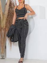 Conjunto Social Luxo Max Blazer Cropped Calça