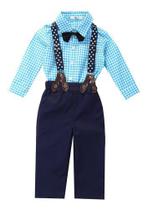 Conjunto Social Masculino Infantil Suspensório Gravata Borbo Conjunto Social Masculino Infantil Suspensório Gravata Borbo