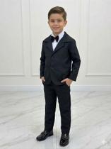 Conjunto Social Miss Cherry Jorge - Terno Preto Completo para Meninos Conjunto Social Miss Cherry Jorge - Terno Preto Completo para Meninos