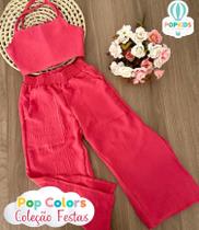 Conjunto Social Pop Colors Fashion Rosa Tam.2-3 Anos