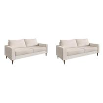 Conjunto Sofá 2 e 3 Lugares Bipartido Ascona Branco Off White Conjunto Sofá 2 e 3 Lugares Bipartido Ascona Branco Off White
