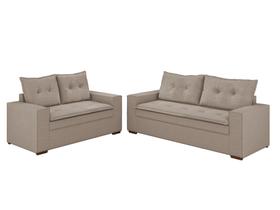 Conjunto Sofá 3 e 2 Lugares Florianópolis Linho Bege
