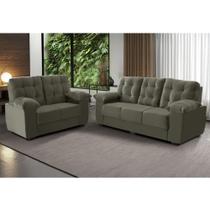 Conjunto Sofá 3 e 2 Lugares Veludo Lisboa Estofados Paraná Conjunto Sofá 3 e 2 Lugares Veludo Lisboa Estofados Paraná