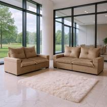 Conjunto Sofá 3x2 Lugares Reclinável Tera Bom Pastor