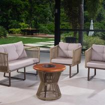 Conjunto Sofá Amsterdã 1 e 2 Lugares com Mesa de Centro Conjunto Sofá Amsterdã 1 e 2 Lugares com Mesa de Centro