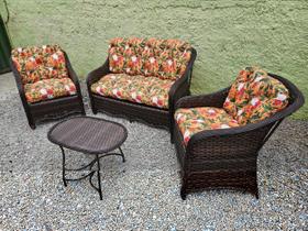 Conjunto sofá e Poltronas Area Externa Varanda na Poromoção Cor unica