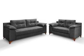 Conjunto Sofá Living Ibiza 2 e 3 L Luxo Aveludado Sala Casa Imperial Conjunto Sofá Living Ibiza 2 e 3 L Luxo Aveludado Sala Casa Imperial
