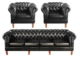 Conjunto Sofá Modulado Dom Pedro 4 Lugares + 2 Poltronas Retrô Vintage Conjunto Sofá Modulado Dom Pedro 4 Lugares + 2 Poltronas Retrô Vintage