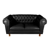 Conjunto Sofá Namoradeira Chesterfield Capitonê Duque Corano Preto Decoração, Recepção, Salas de Tv e Estar Conjunto Sofá Namoradeira Chesterfield Capitonê Duque Corano Preto Decoração, Recepção, Salas de Tv e Estar