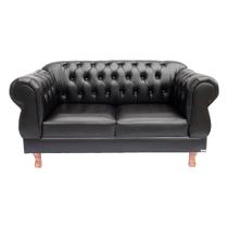 Conjunto Sofá Namoradeira Chesterfield Capitonê Elisabeth Corano Preto Decoração, Recepção, Salas de Tv e Estar Conjunto Sofá Namoradeira Chesterfield Capitonê Elisabeth Corano Preto Decoração, Recepção, Salas de Tv e Estar