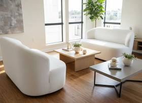 Conjunto Sofá Orgânico 3 Lugares 160cm Boucle Off White