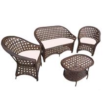 Conjunto Sofá Poltrona Fibra Sintética Varanda Jardim