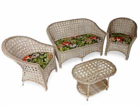 Conjunto Sofá Poltronas Fibra Sintética Área Externa Interna Saquarema - Varanda Móveis colombo PR