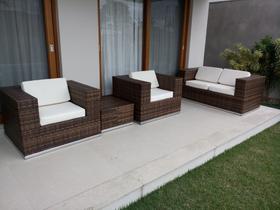 Conjunto Sofá Potronas Area Externa Alumínio Fibra Sintética Conjunto Sofá Potronas Area Externa Alumínio Fibra Sintética