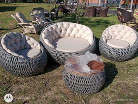 Conjunto Sofas Canoa Chaise Corda Náutica Alto Padrão